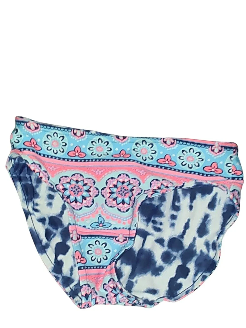 Justice Girls Reversible Tie-Dye & Floral Bikini Swimsuit Bottom Size XL